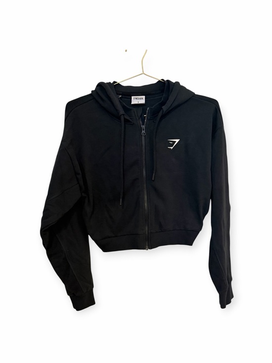 Gymshark Tops - Gymshark Black Cropped Full Zip Hoodie Women’s Small